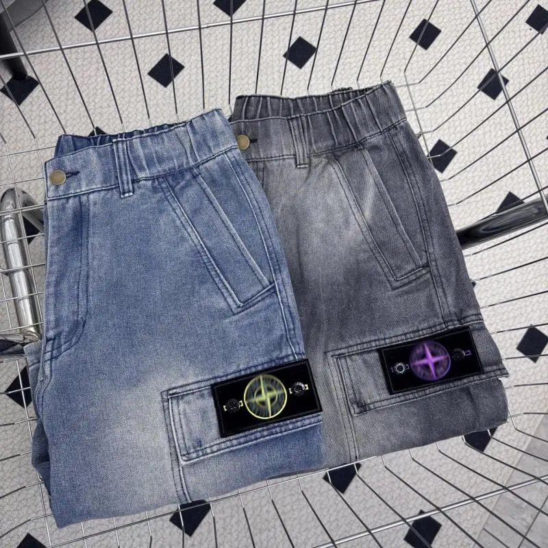 Stone Island Cargo Shorts Light Wash Denim - 11