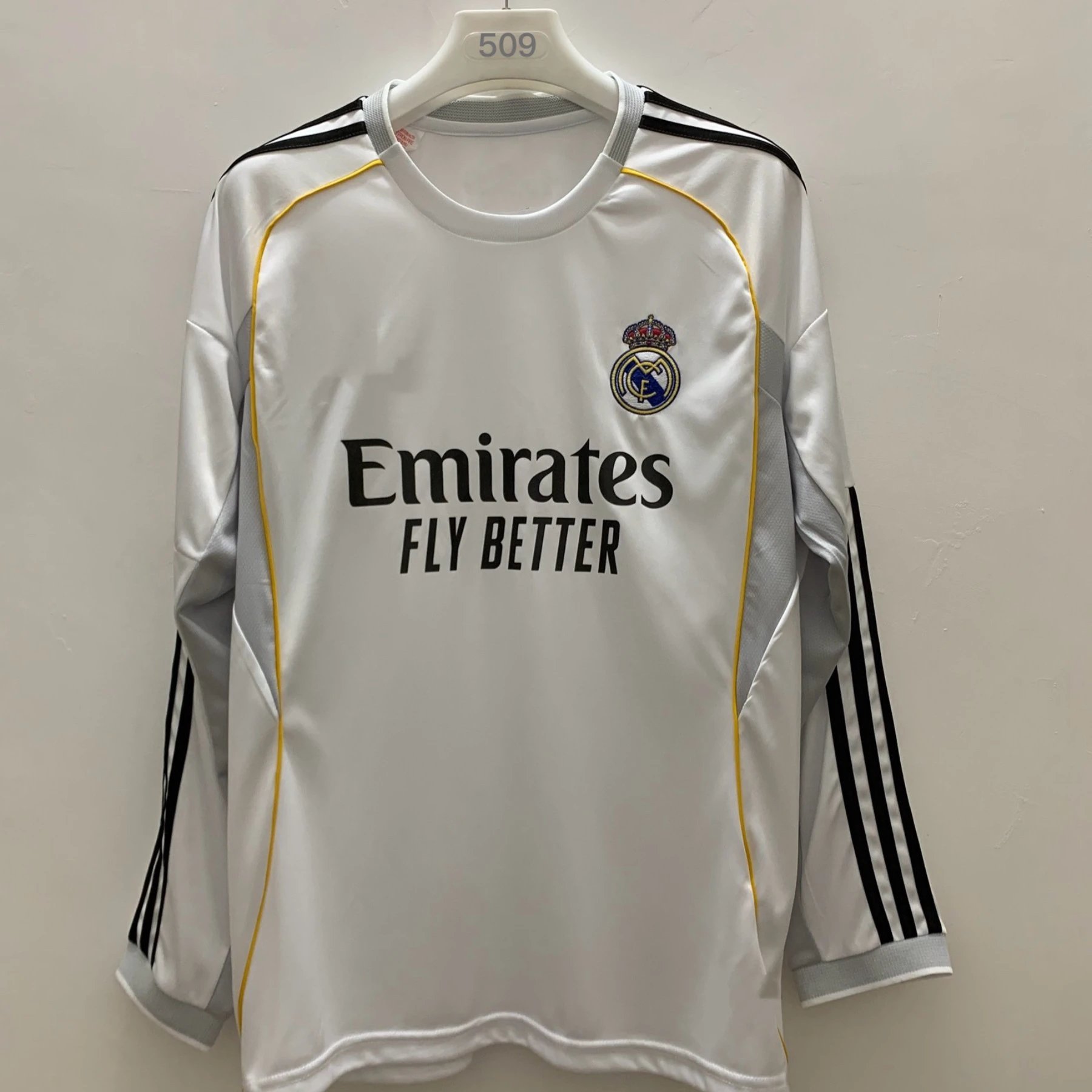 Design Grêmio 2024 Home Long-Sleeve Jersey Blue / Black Striped Jersey - 6