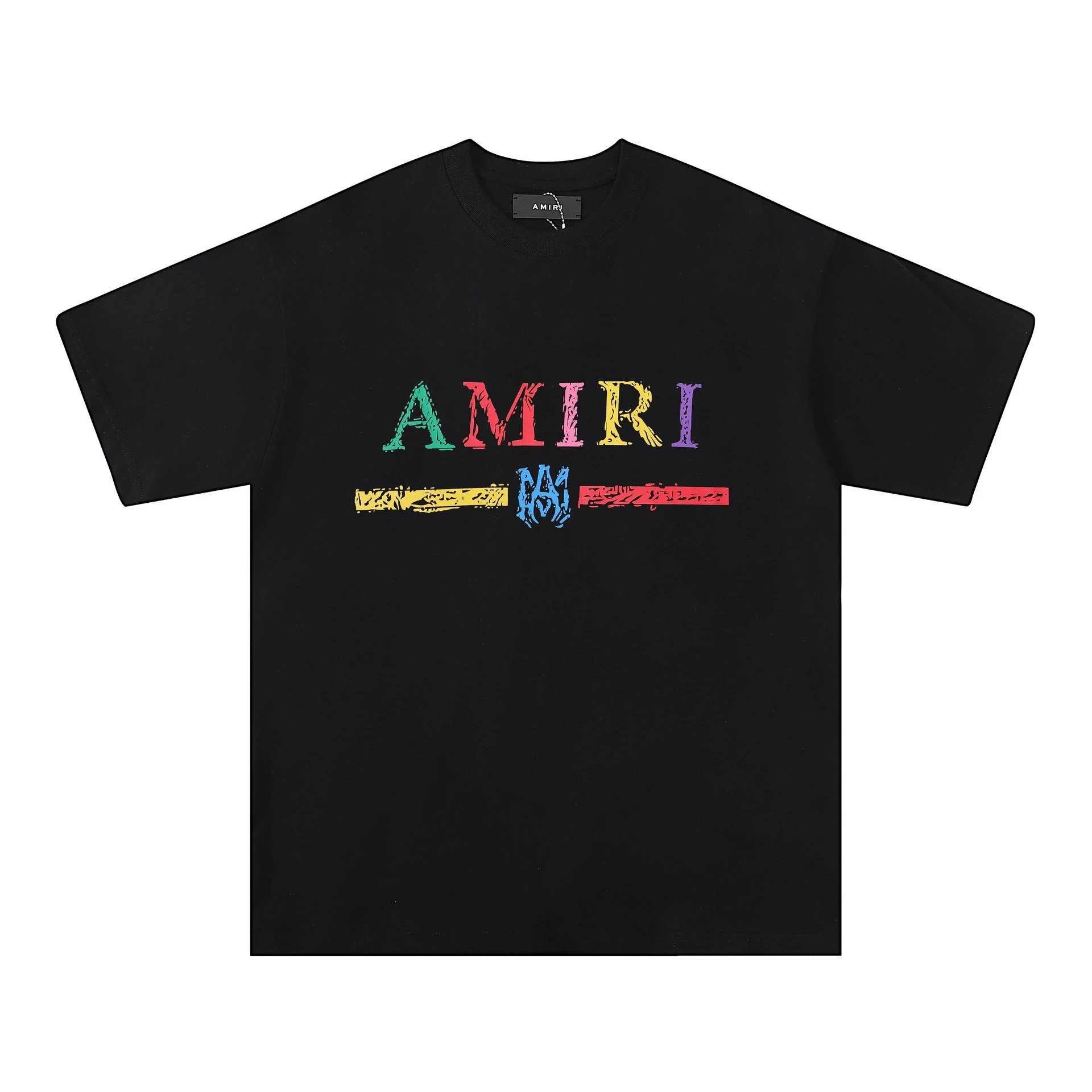 Amiri Paint Splatter Logo Black T-Shirt - 20