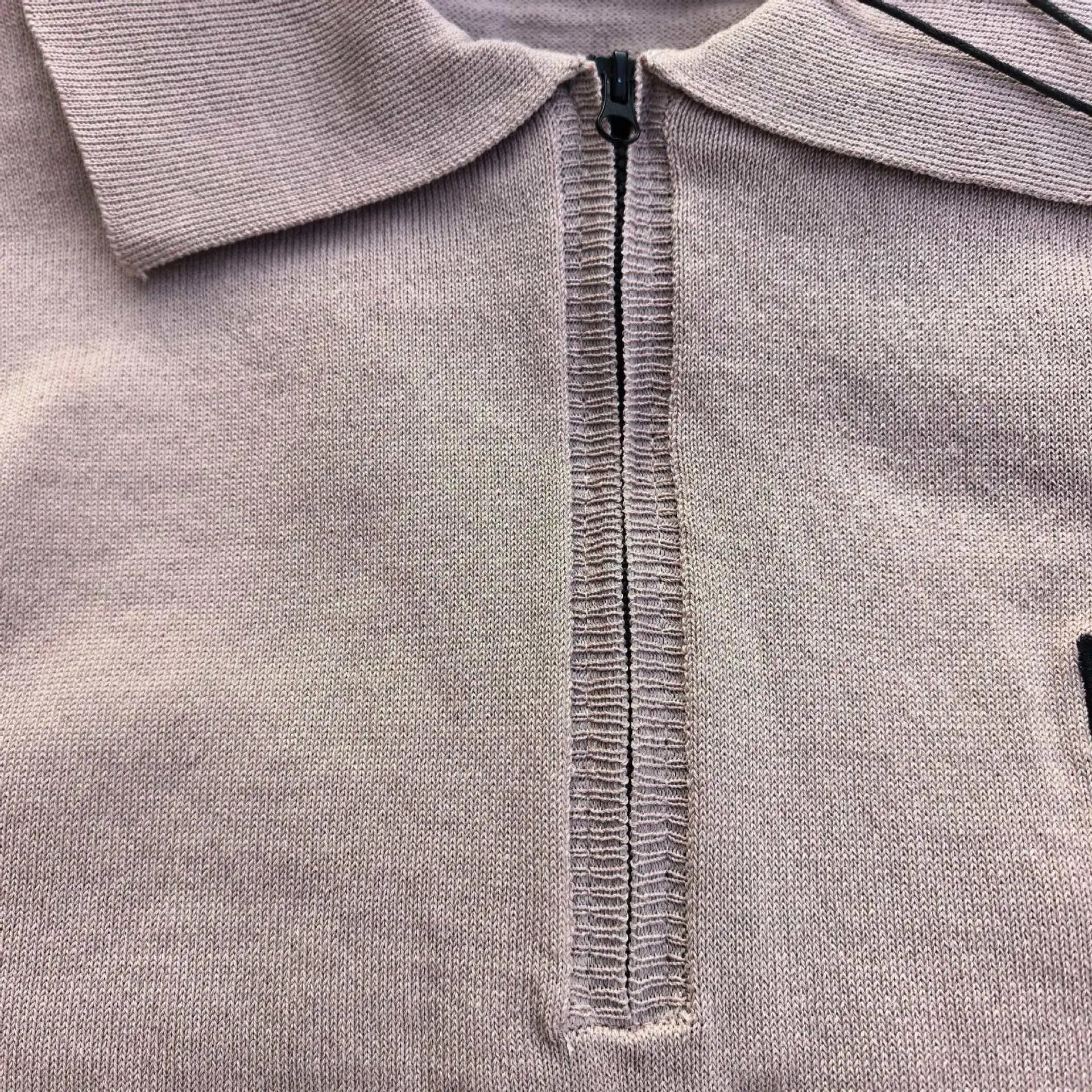 Stone Island Knit Polo Shirt Pale Yellow Tops Polo - 18
