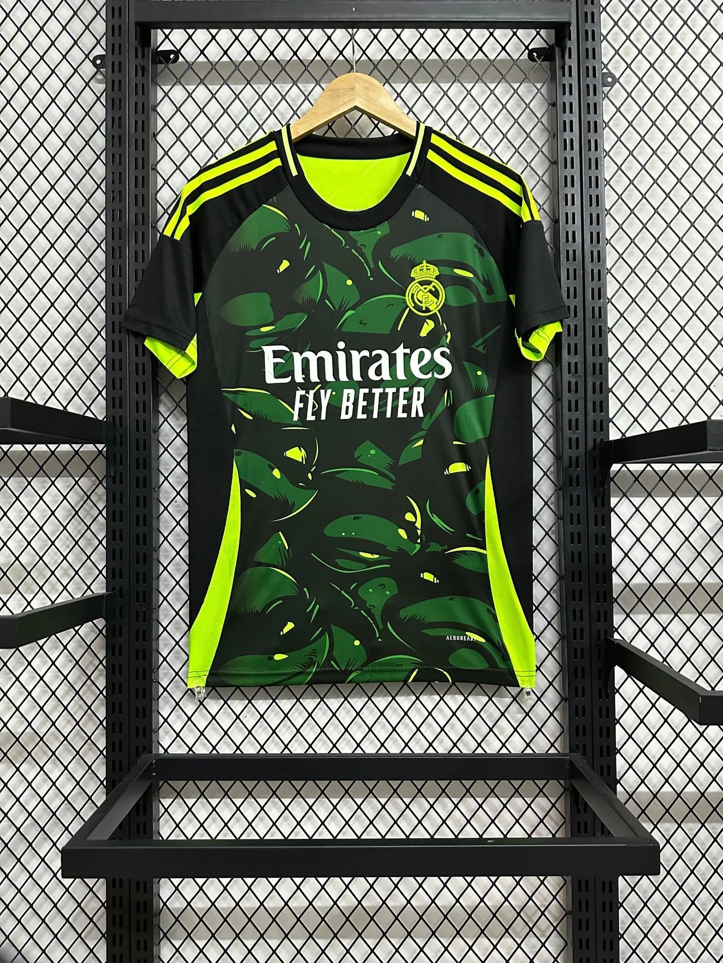 Real Madrid x Adidas 2023-24 Third Jersey Black Neon Green - 1