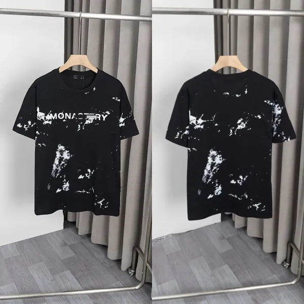 Design Monastery Bleach Splatter Black T-Shirt T-Shirts - 1