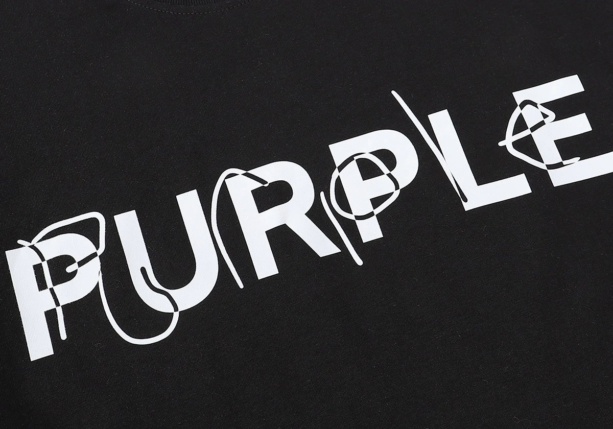 Purple Brand Purple Crowd Print Black T-Shirt - 27