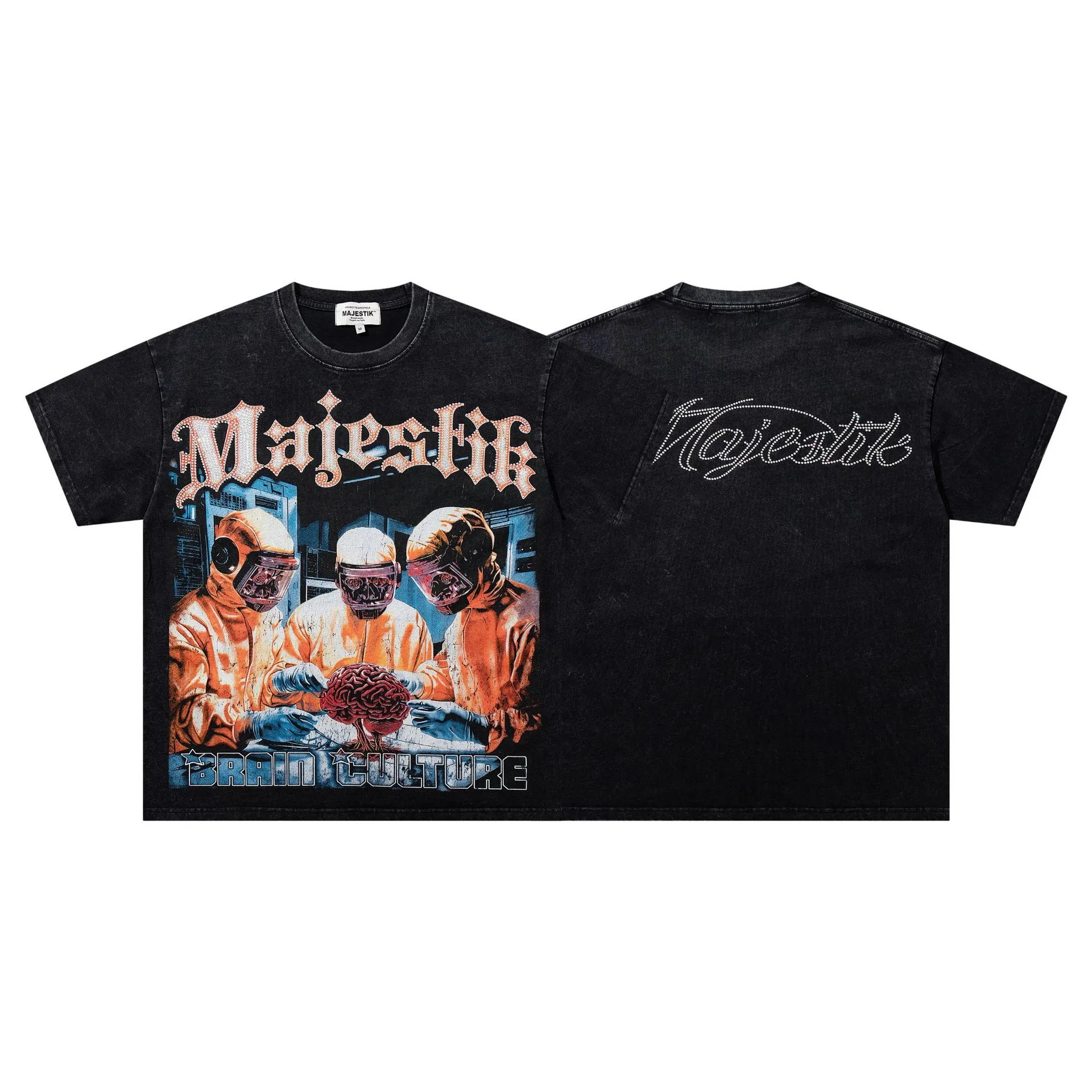 Design Majestik Racing Street Legends Oversized Graphic T-Shirt Black T-Shirts - 9
