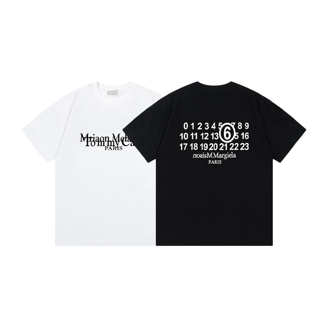 Maison Margiela Tabi Number 6 Washed Black T-Shirt - 12