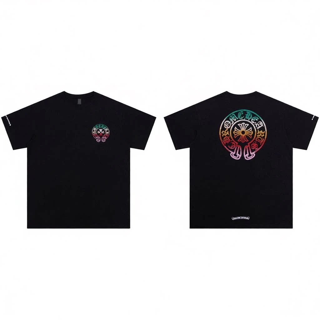 Chrome Hearts T-Shirts Short-Sleeve Cross Graphic T-Shirt image 4