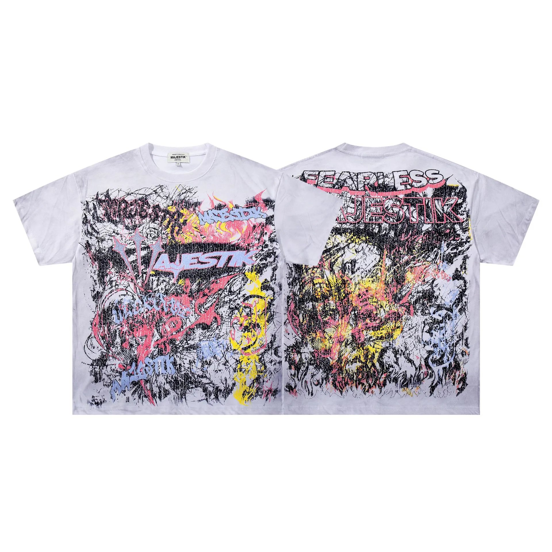 Design Majestik Racing Street Legends Oversized Graphic T-Shirt Black T-Shirts - 23