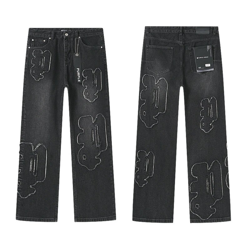 Design Distressed Black Flared Jeans - 4