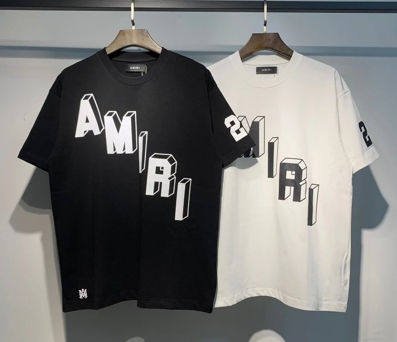 Amiri AMIRI Logo Print Black T-Shirt - 24