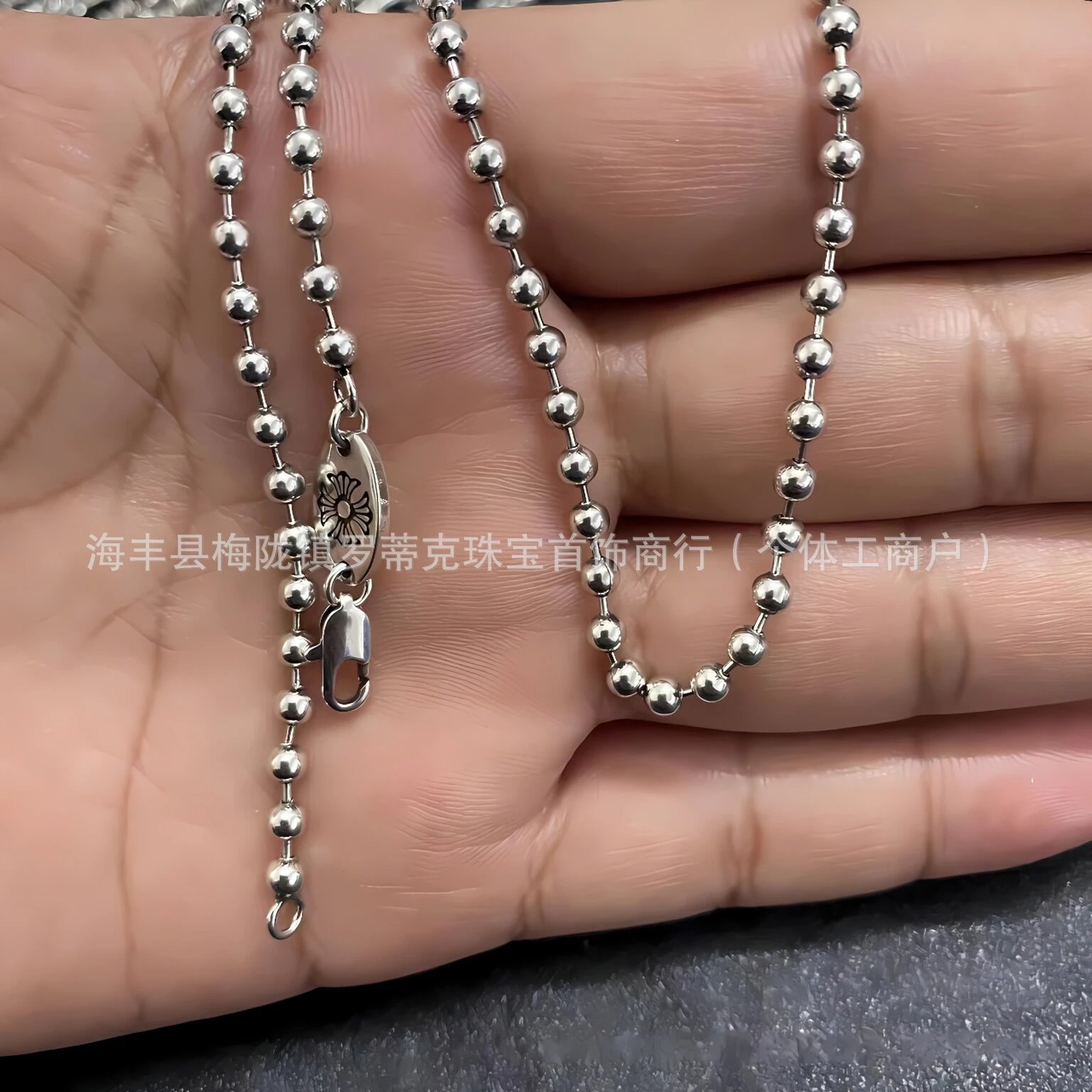 Design Silver Chain Link Necklace with Lobster Clasp Jewelry - 8