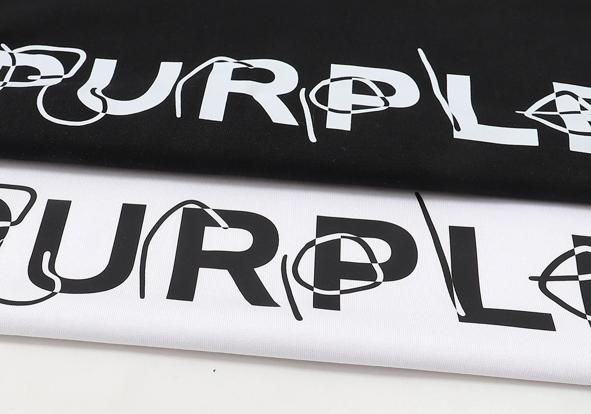 Purple Brand Purple Crowd Print Black T-Shirt - 35