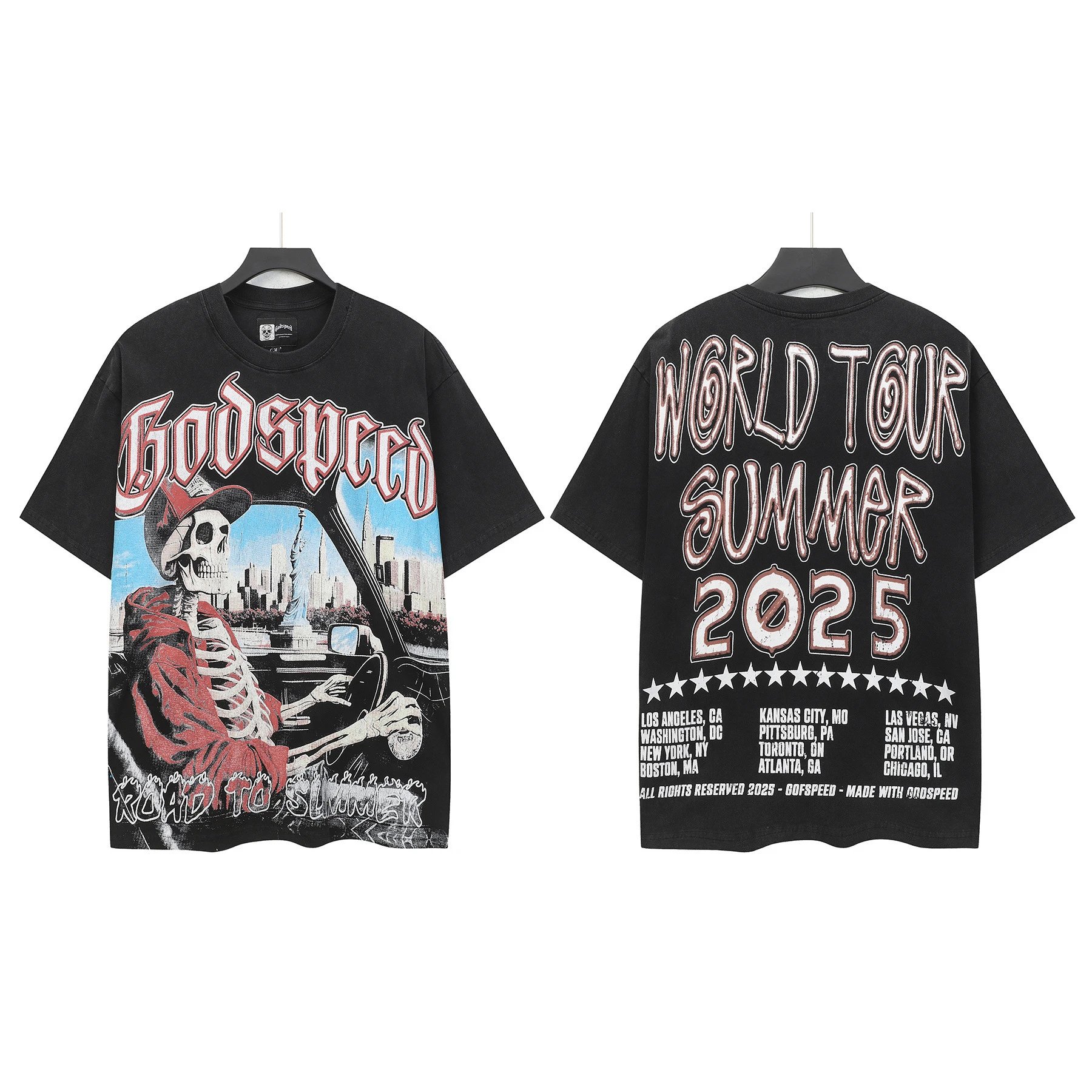 Godspeed Road to Summer 2025 World Tour Black T-Shirt - 26