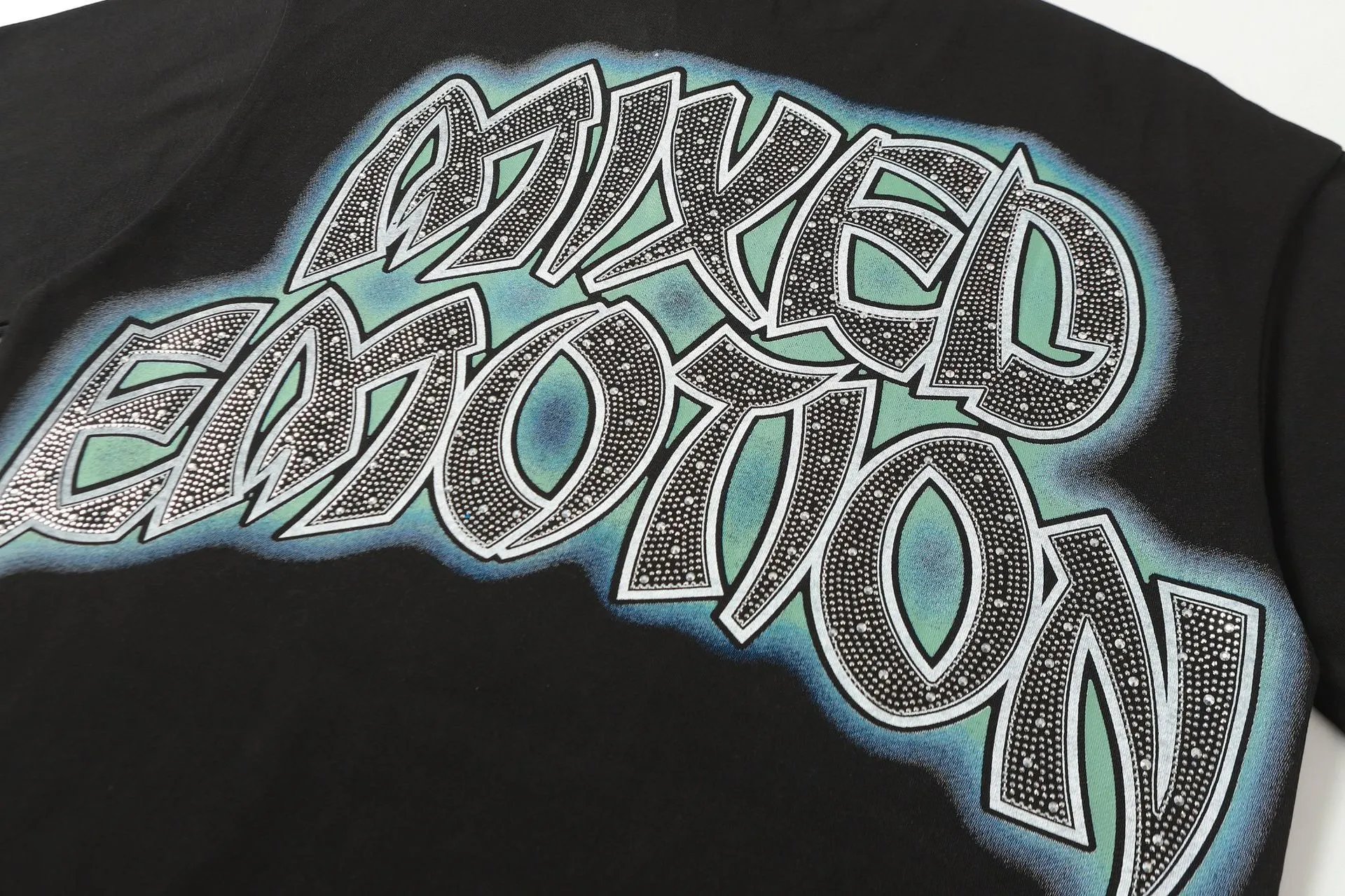 Hellstar Emotions Never Die Studded Graphic T-Shirt Black - 21