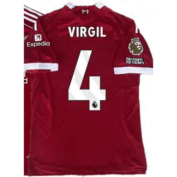 Liverpool FC Virgil van Dijk 2023 / 24 Away Jersey Burgundy - 1