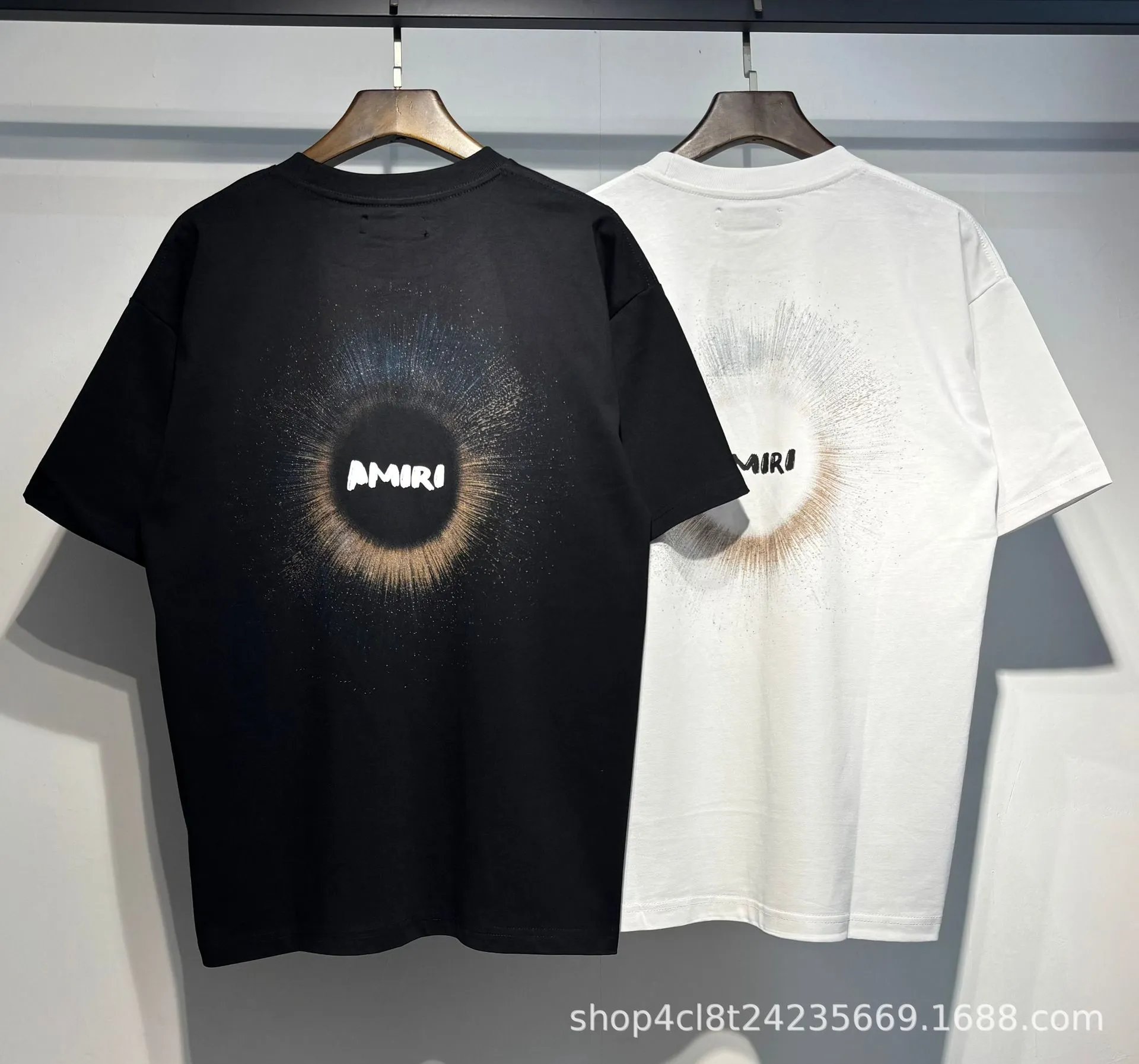 Amiri AMIRI Logo Print Black T-Shirt - 43