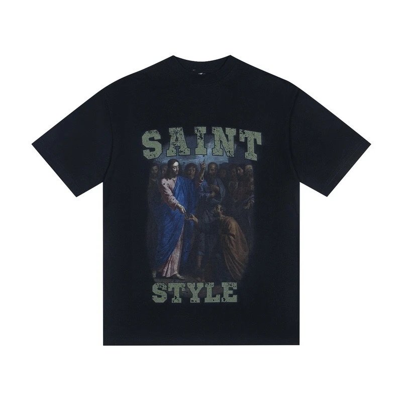 Saint Tears Saint Style Jesus Black T-Shirt - 4