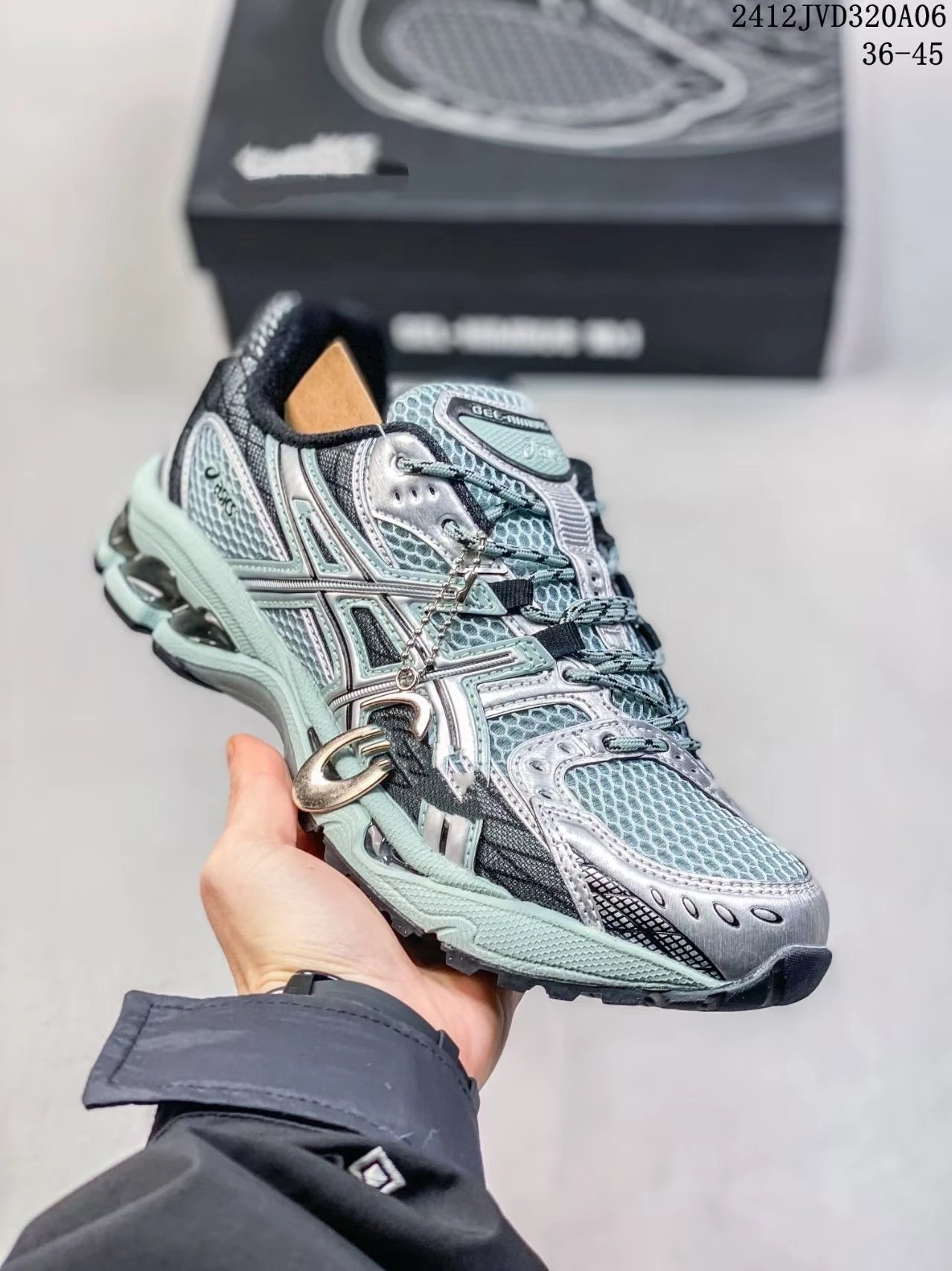 Asics Gel-Kayano 14 Navy Silver Running Shoes - 4