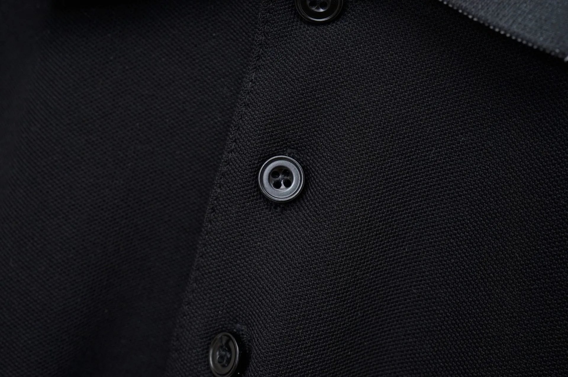 Moncler Polo Shirt Black with Tricolor Trim - 8
