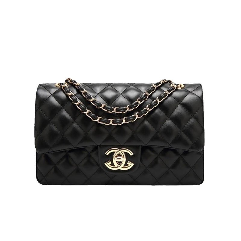 Chanel Shoulder Bags Quilted flap chain bag with interlocking CC turn-lock image 5
