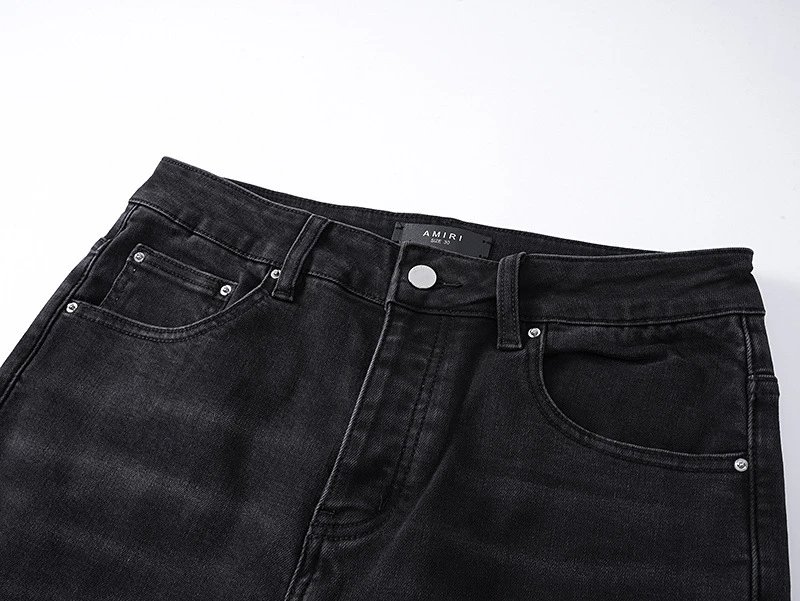 Amiri Logo Print Distressed Slim Fit Jeans - 5