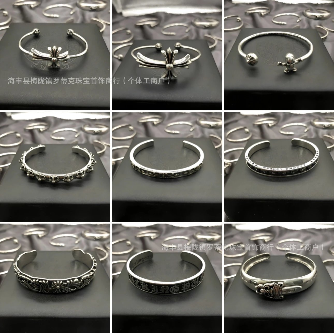 Design Handcrafted Floral Silver Cuff Bracelet Jewelry - 2