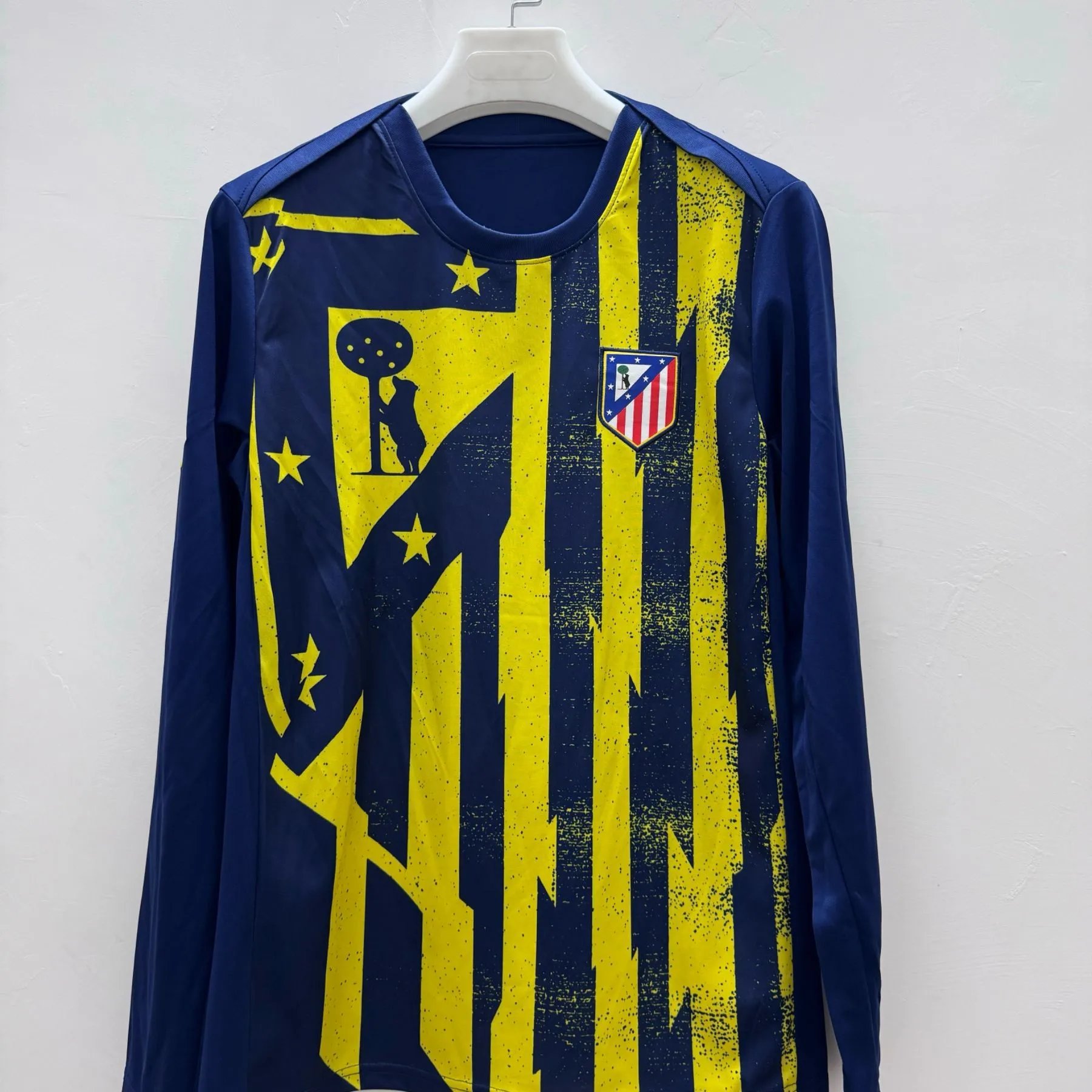 Design Grêmio 2024 Home Long-Sleeve Jersey Blue / Black Striped Jersey - 16