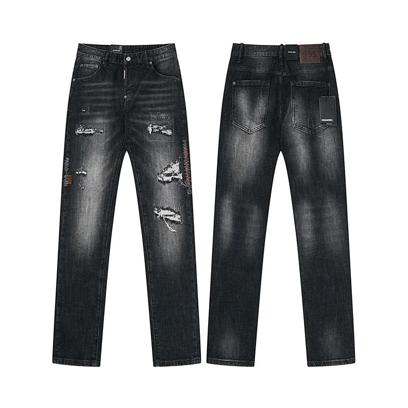 Dsquared2 Distressed Black Paint-Splatter Jeans - 7
