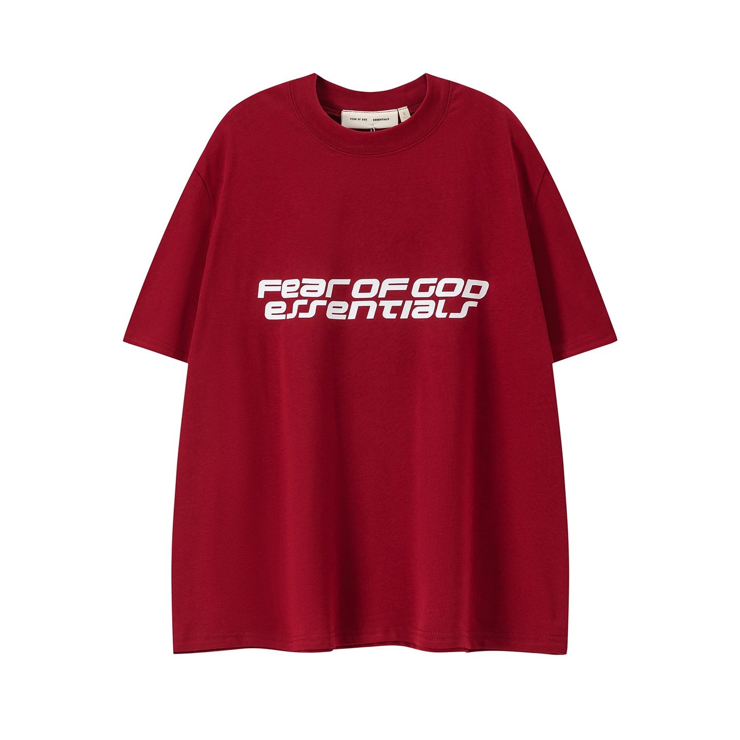 Fear of God Essentials Logo Print Oversized T-Shirt and Shorts Set White - 11