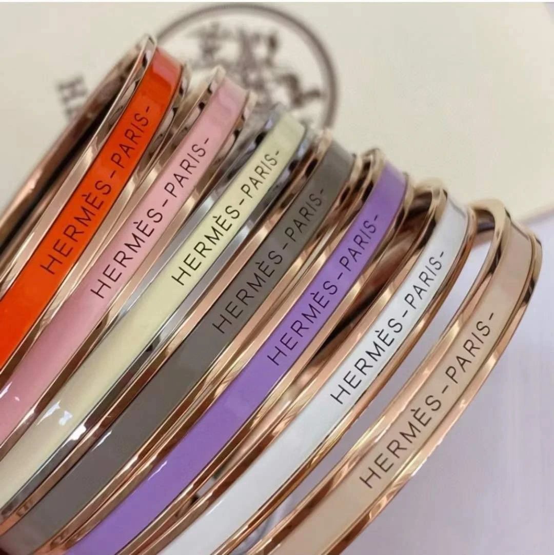 Hermès Clic H Bangle White Gold Bracelet Jewelry - 12