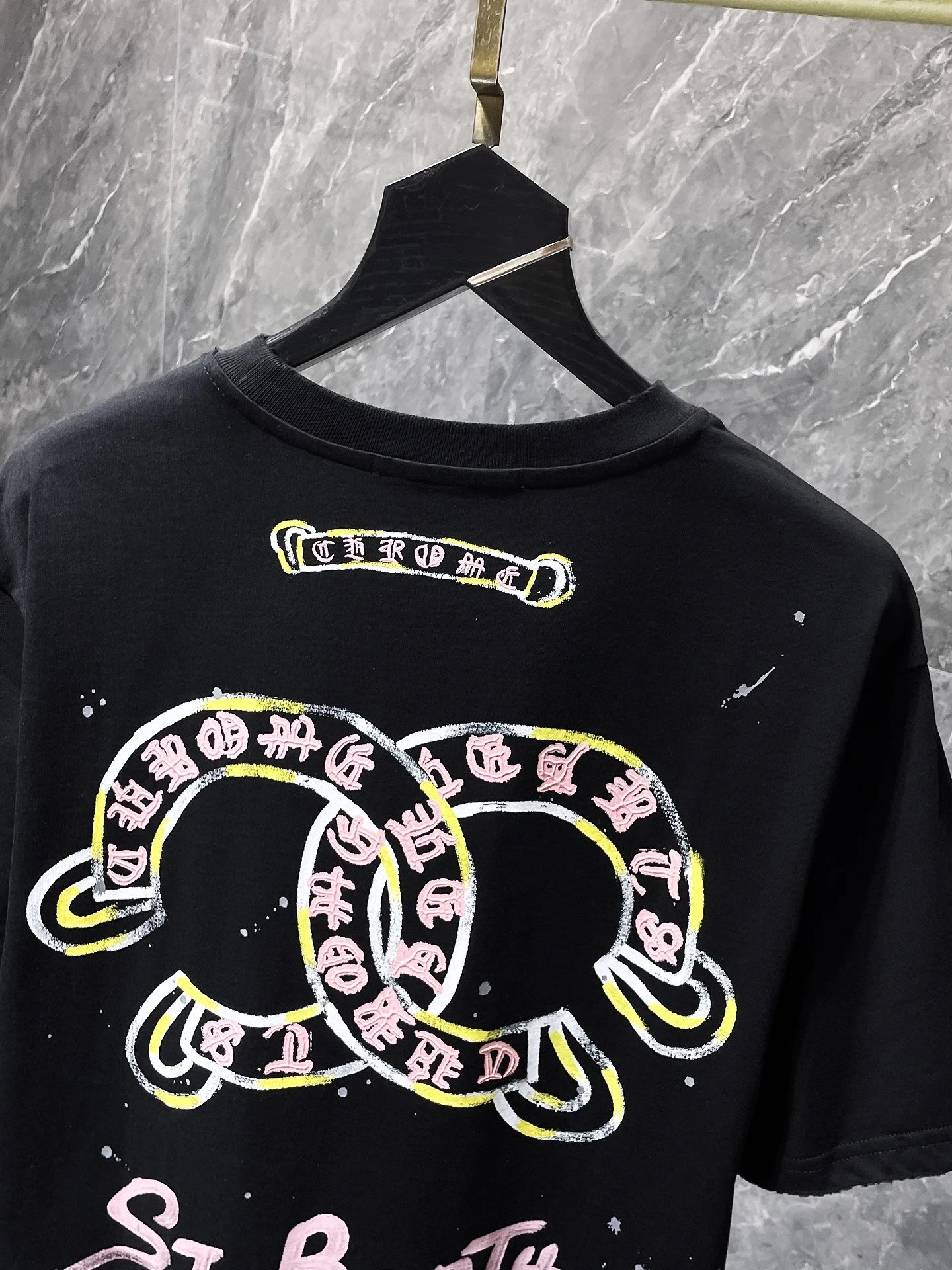 Design St Barth x Unknown Brand Graphic Print Black Oversized T-Shirt T-Shirts - 48