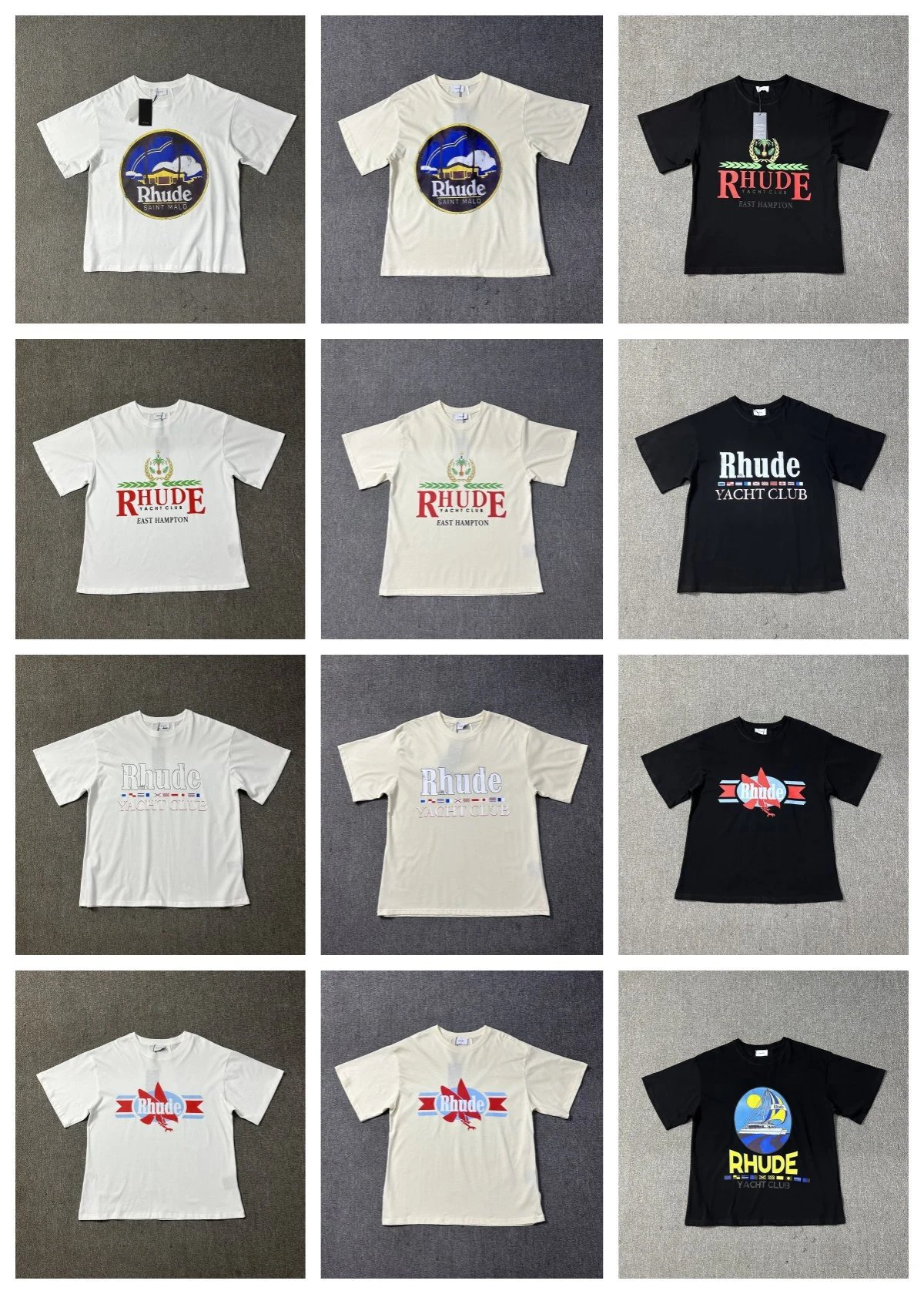 Rhude Mountain Sunrise White T-Shirt - 4