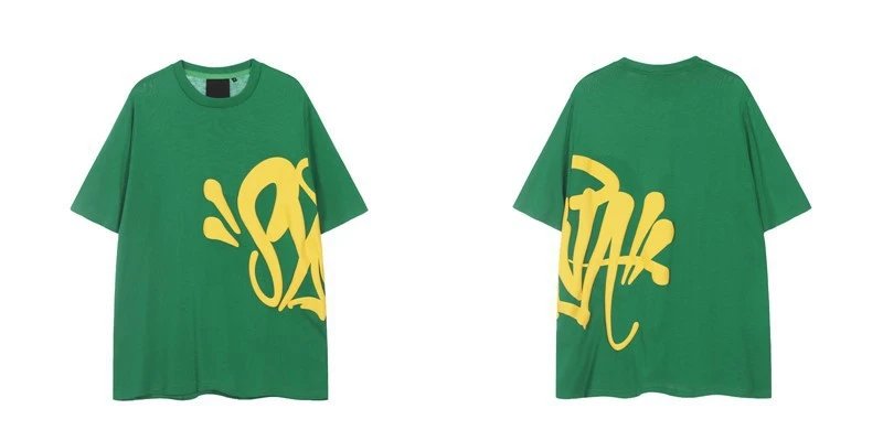 Design Graphic Print Oversized T-Shirt Green - 24