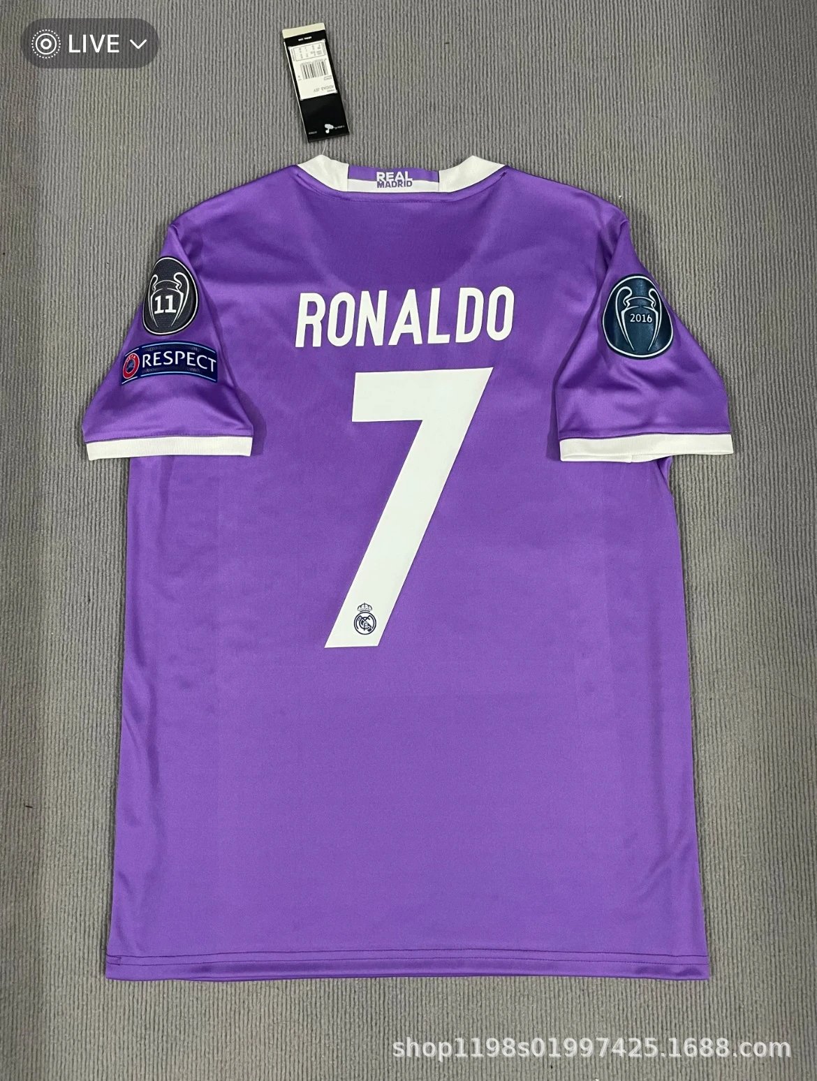 Real Madrid x Adidas 2017 Champions League Third Jersey Turquoise Ronaldo #7 - 13