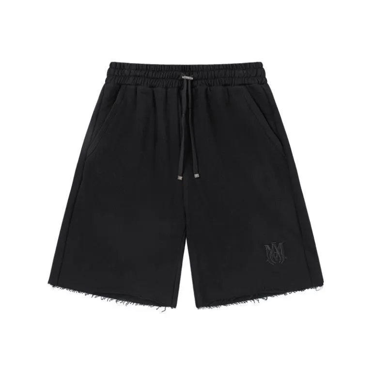 Amiri Logo Embroidered Fleece Shorts Gray - 10