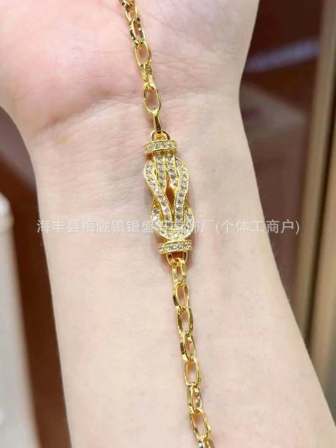 FRED Force 10 Bracelet Set Rose Gold and White Gold with Diamonds Bracelets Jewelry - 5