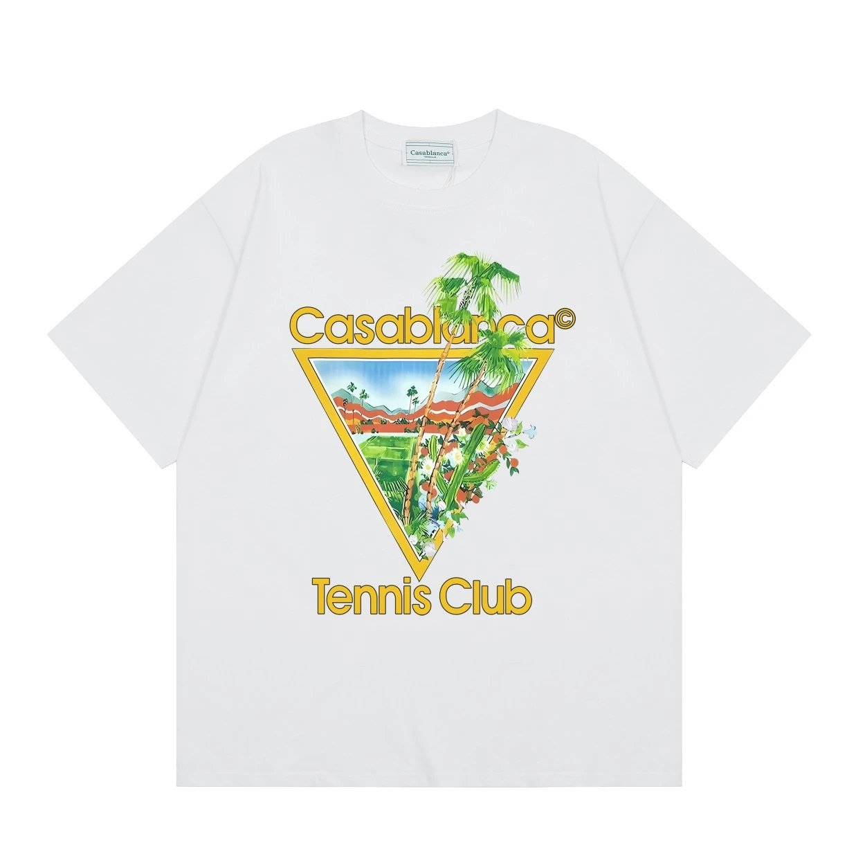 Casablanca Casa Blanca Pool Print White T-Shirt - 10