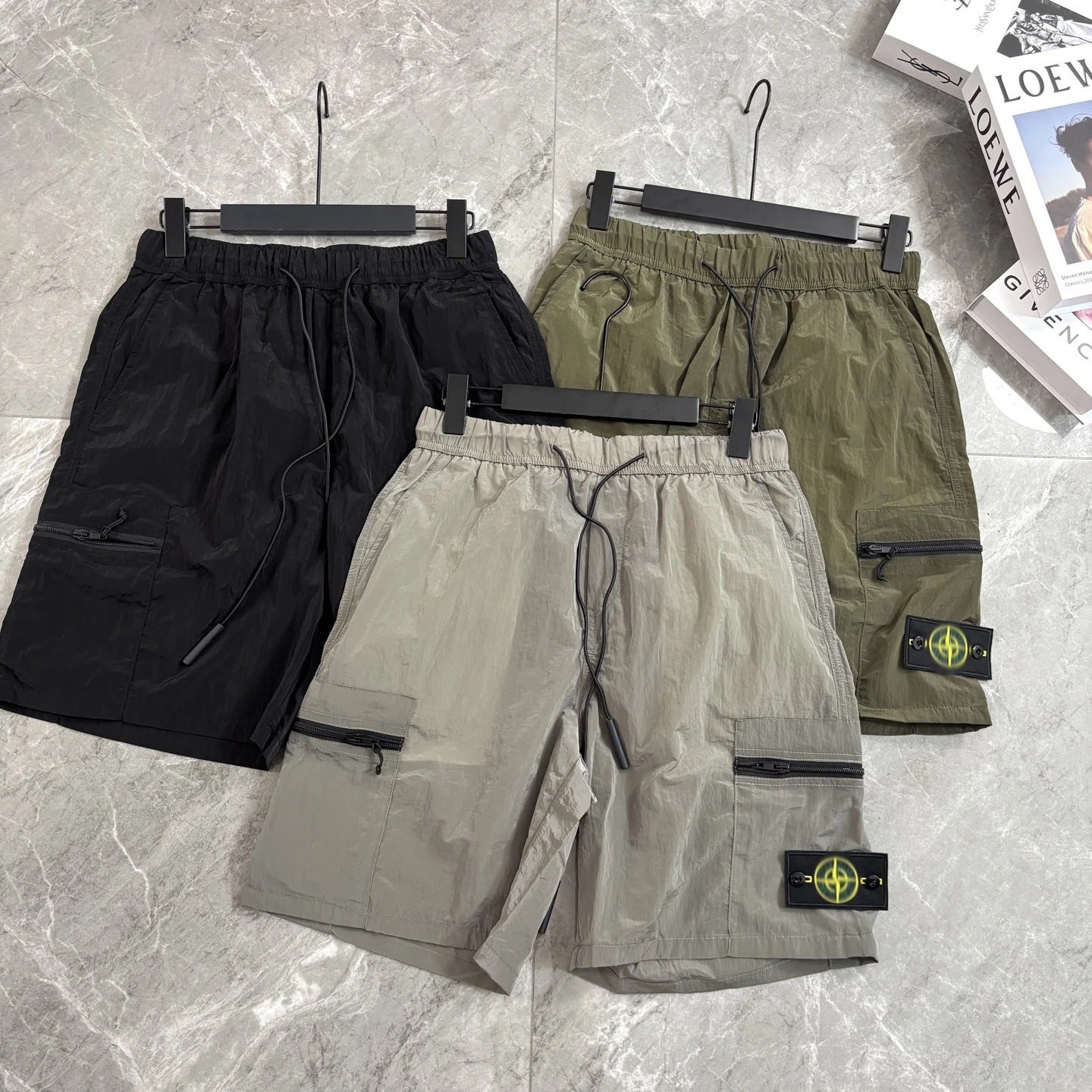 Stone Island Shadow Project Cargo Shorts Olive Green - 8