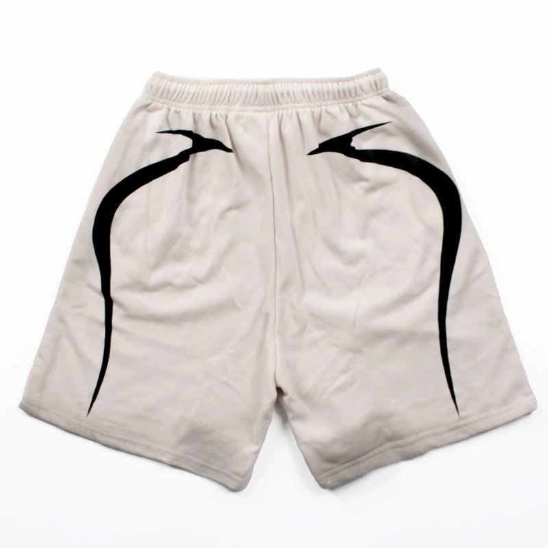 Hellstar Graphic Print Neon Green Drawstring Shorts - 7