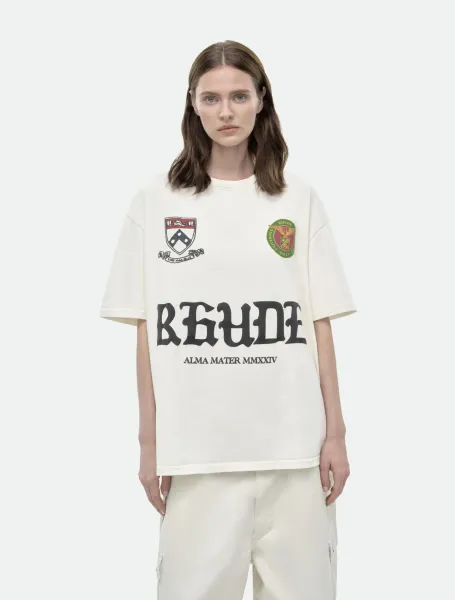 Rhude Harvard Crest White T-Shirt - 9