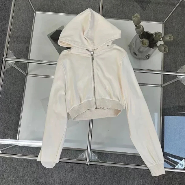 Alo Hoodies & Sweatshirts Cropped zip-up hoodie product detail image 9