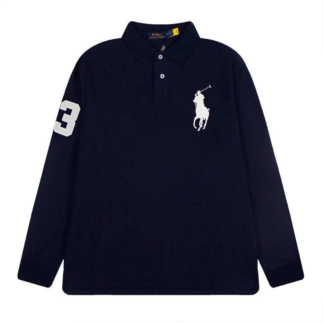 Polo Ralph Lauren Big Pony Long Sleeve Polo White Tops Polo - 7