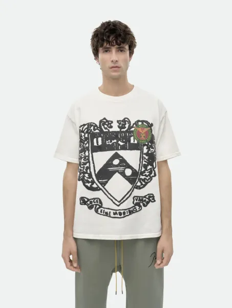 Rhude Harvard Crest White T-Shirt - 14
