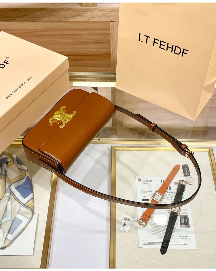 Design I.T Studio NK White Saddle Bag with Gold Hardware Crossbody Bags - 22