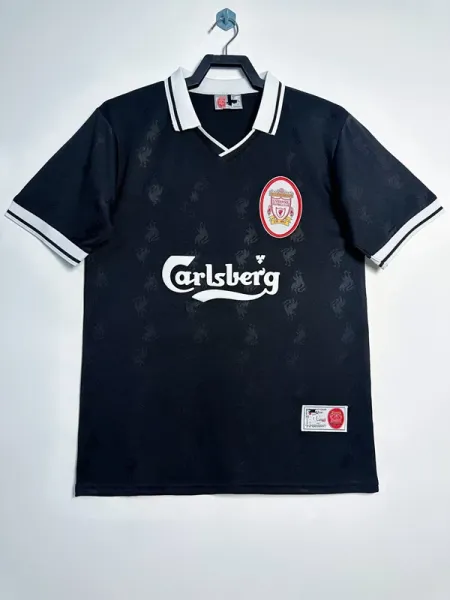 Liverpool FC 1995-96 Away Jersey Black - 1