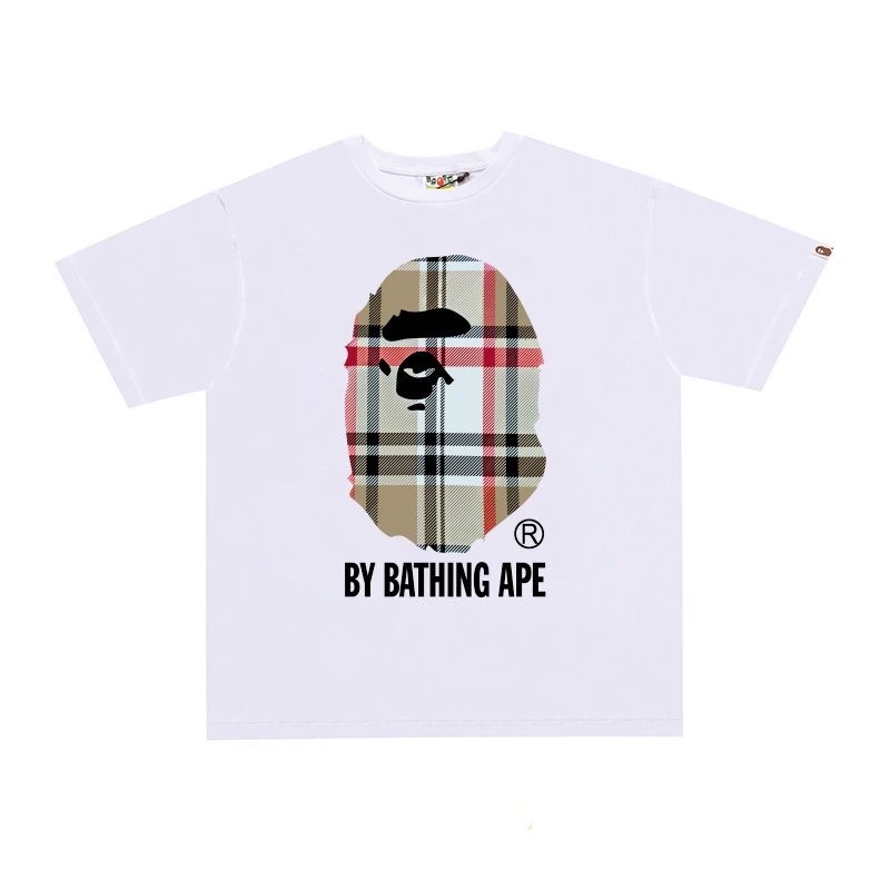 A Bathing Ape Plaid White T-Shirt - 7