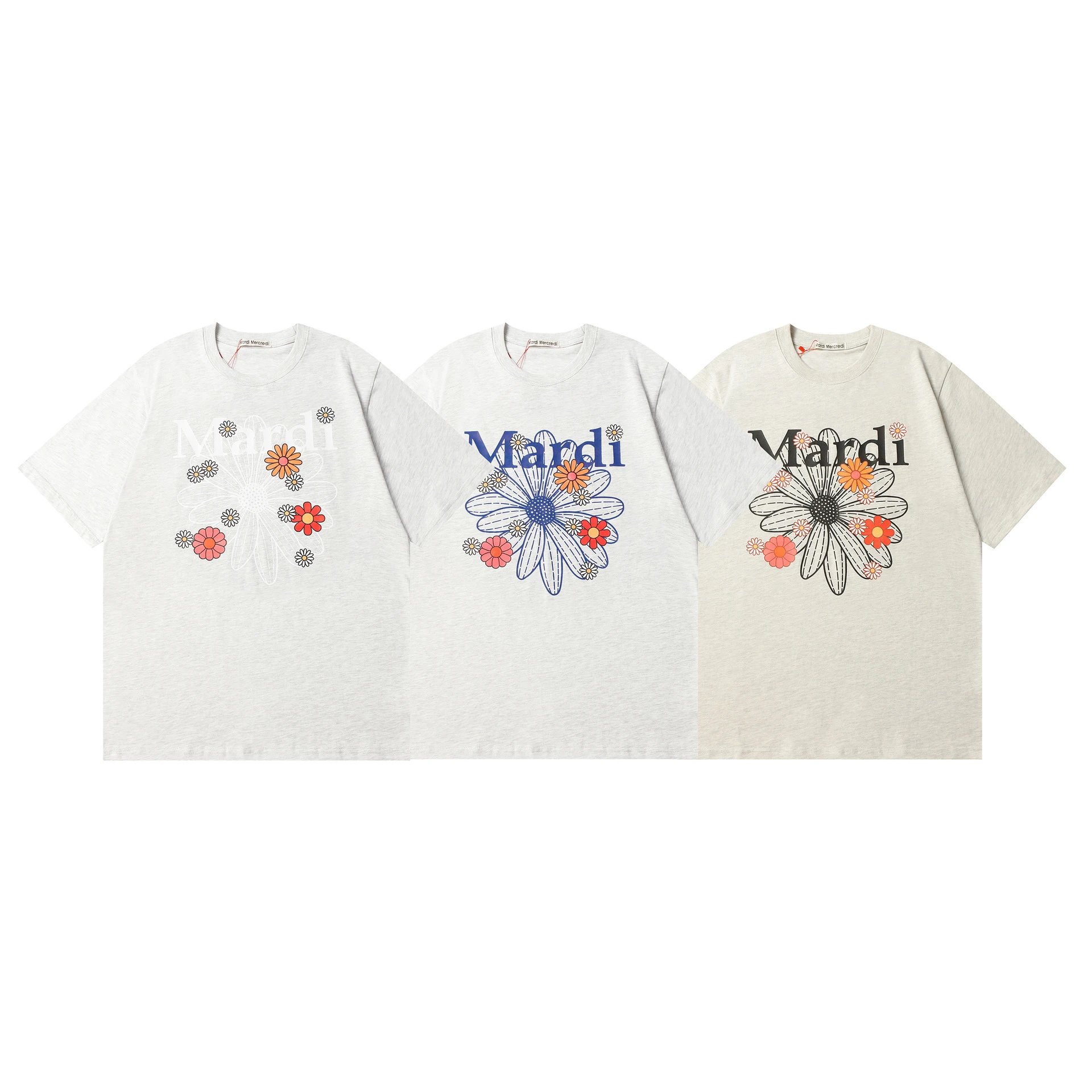 Mardi Mercredi Floral Print Oversized T-Shirt White - 4