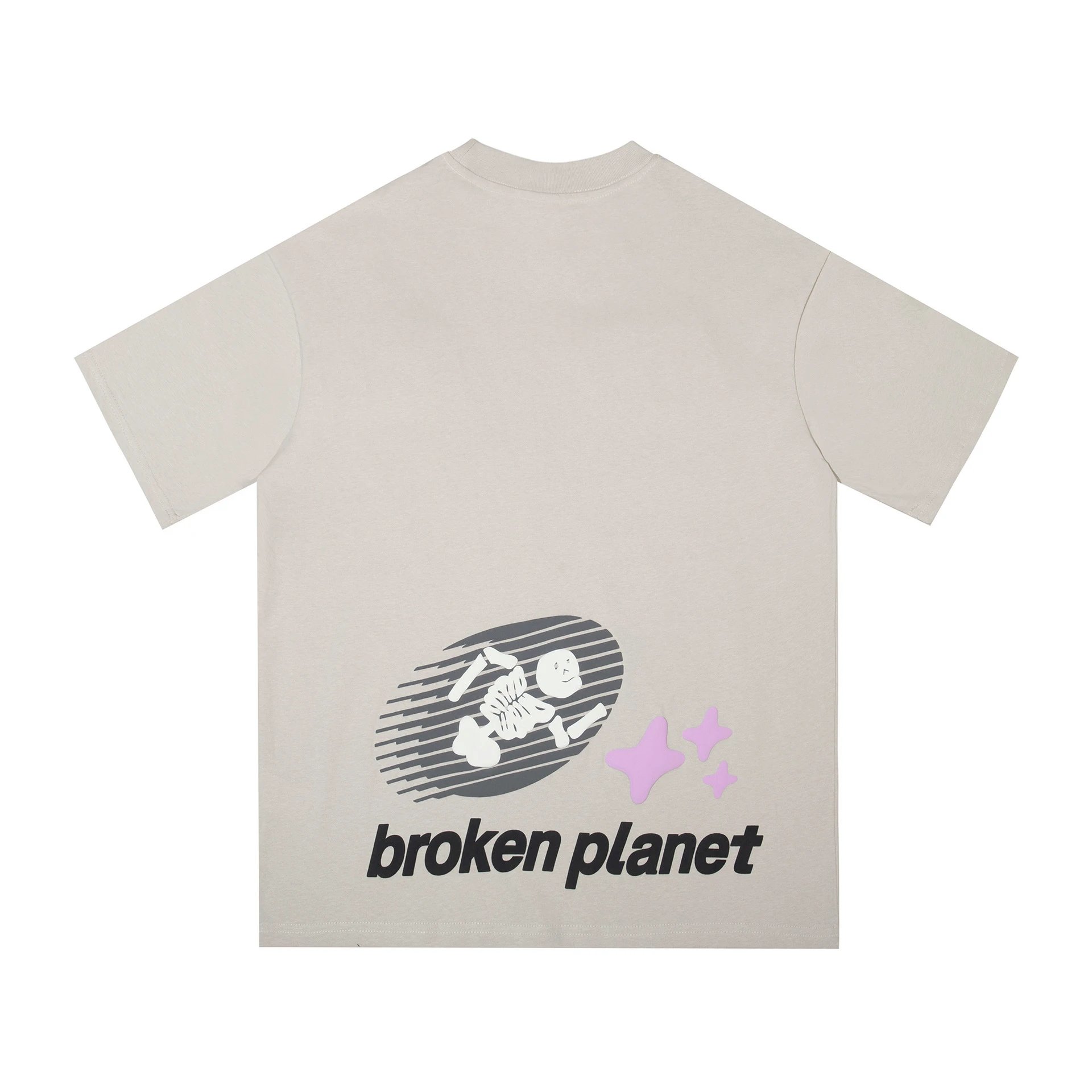Broken Planet Skull Crossbones Graphic T-Shirt Black - 24