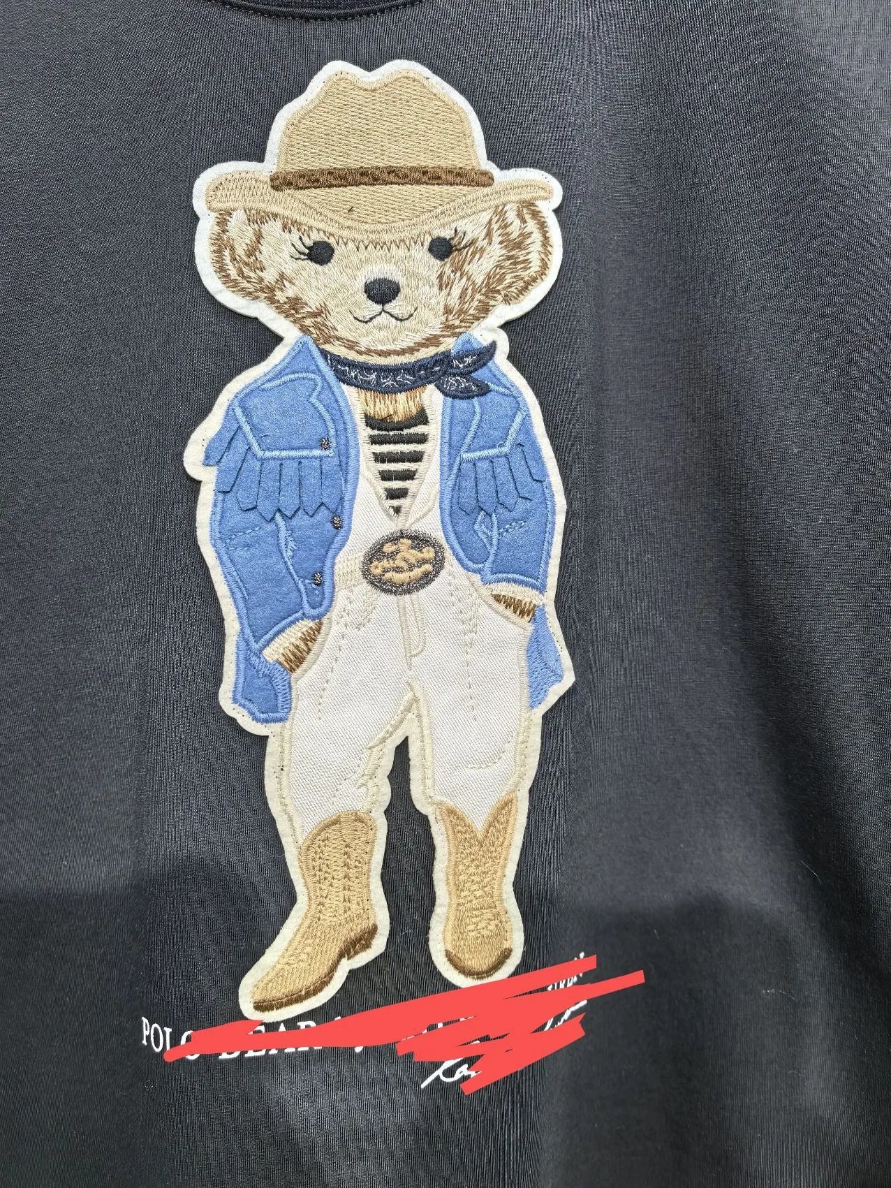 Polo Ralph Lauren Bear Embroidered Gray T-Shirt - 14