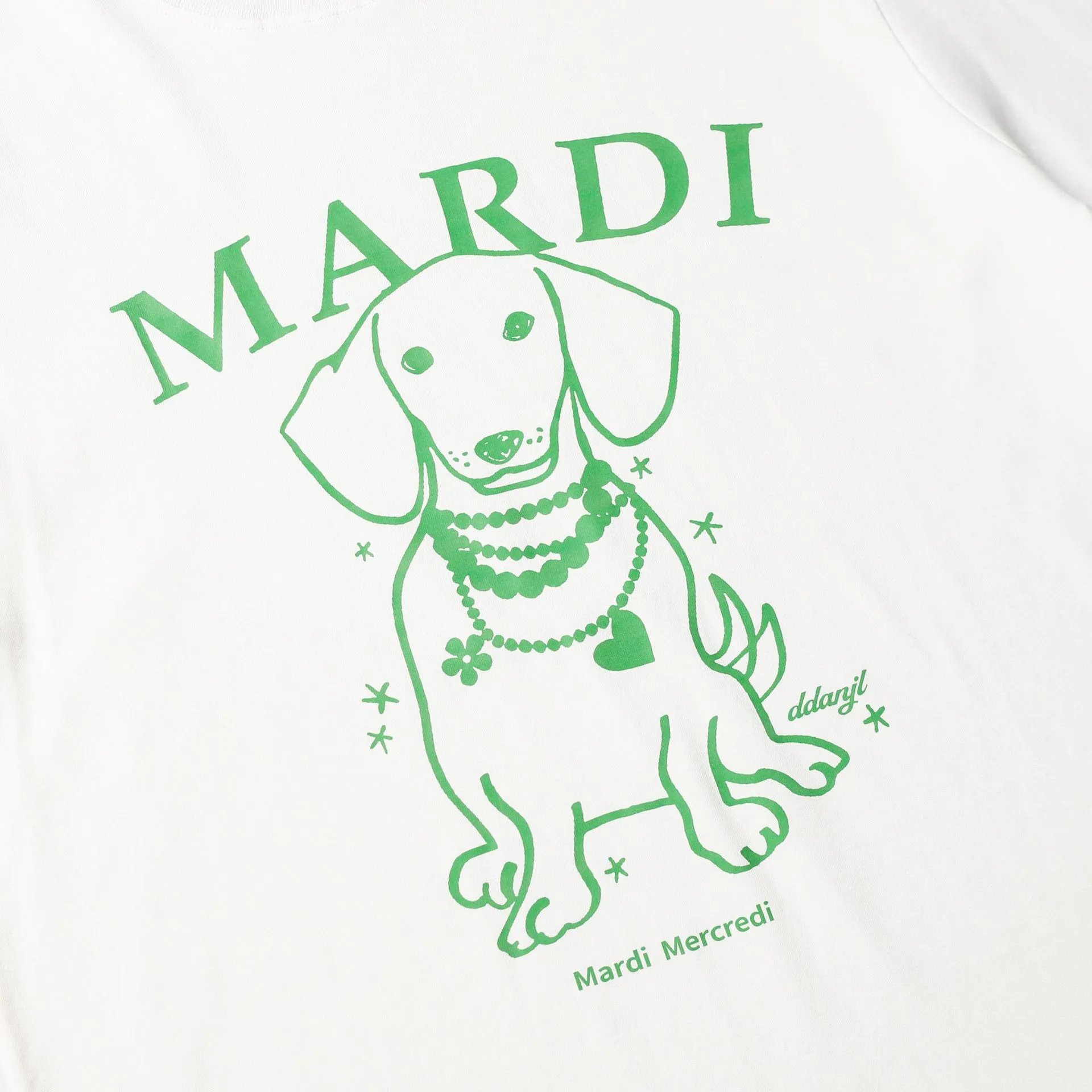 Mardi Mercredi Dog Print Navy T-Shirt - 10