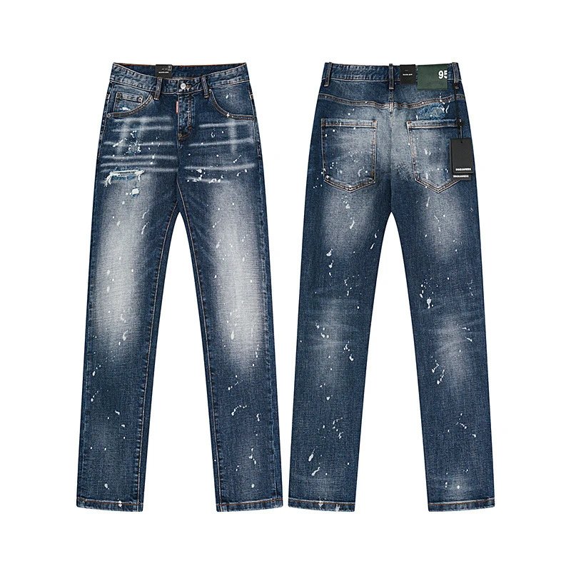 Dsquared2 Distressed Black Paint-Splatter Jeans - 18